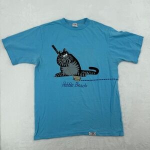 VTG Crazy Shirts Hawaii Shirt Sz Lg B Kliban Cat Golf Funny Pebble Beach USA